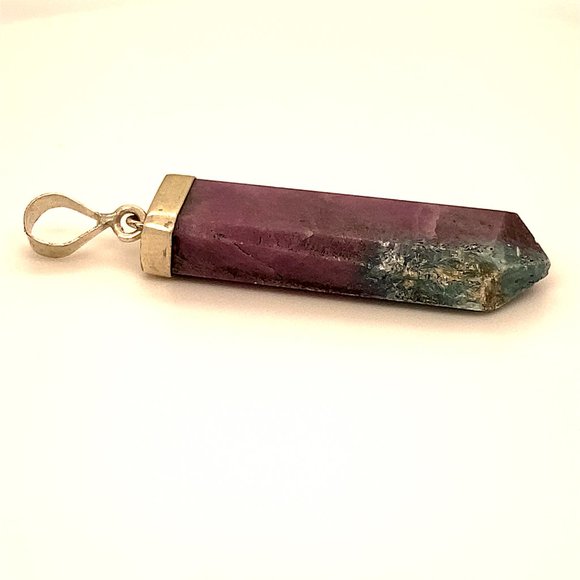 Ruby In Zoisite 41.60ct Silver Pendant - Picture 5 of 6